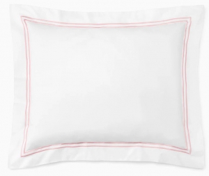 Sferra Grande Hotel White/Pink King Sham 21X36