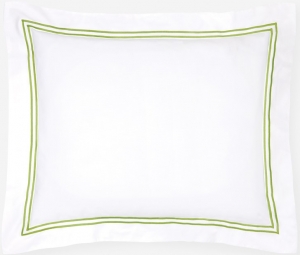 SFERRA Grande Hotel White / Fern - Standard Sham 21x26