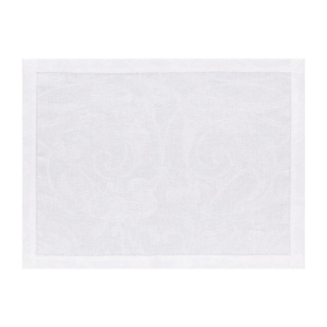 Le Jacquard Francais Tivoli White Placemat - 14" x 19" / Set 4