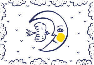 Gien Archipel Sentimental Placemats Moon + Cloud - Set 2