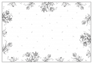 Gien Tulipes Rectangular Tablecloth - 98 x 66