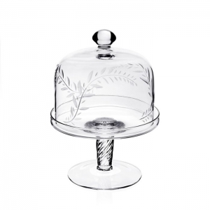 William Yeoward Jasmine Small Cake Dome & Stand - 7" "