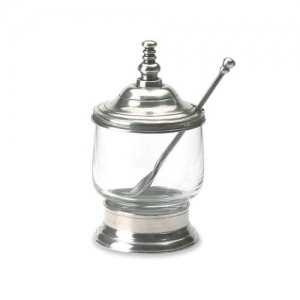 Match Pewter Condiment Jar W/Spoon