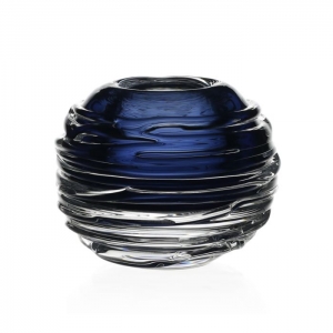 William Yeoward Miranda Mini Globe Vase / Steel Blue - 3"