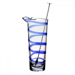William Yeoward Bella Blue Cocktail Mixer & Spoon