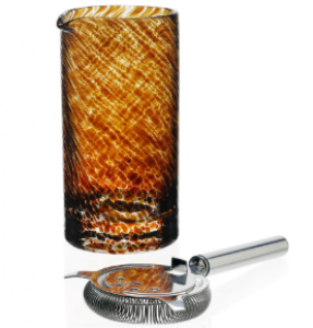 William Yeoward Vanessa Tortoise Mixing Glass & Strainer