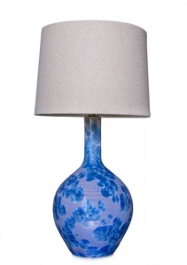 Simon Pearce Crystalline Cobalt Warren Lamp