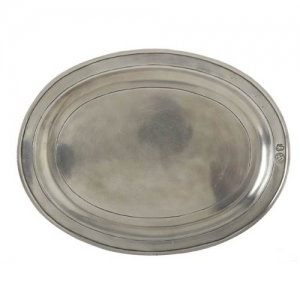 Match Pewter Oval Incised Tray - Medium