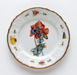 Anna Weatherley Redoute Red Poppy Salad Plate