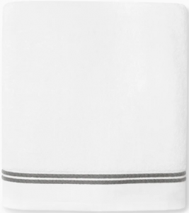 Sferra Aura Nuova White/Charcoal Bath Sheet - 40X70