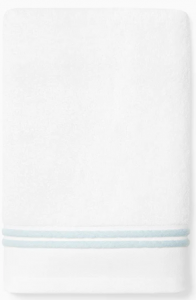Sferra Aura Nuova White/Aqua Hand Towel - 20X30