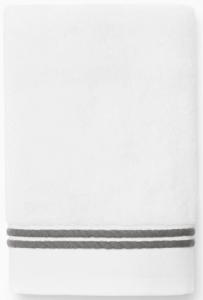 Sferra Aura Nuova White/Charcoal Hand Towel - 20X30