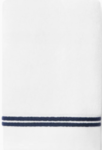Sferra Aura Nuova White/Navy Wash Cloth - 12X12