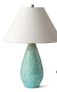 Simon Pearce Bristol Pottery Lamp / Crystalline Jade - 25"