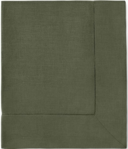 Sferra Festival - Sage Square Hemstitched Tablecloth / 66 X 66