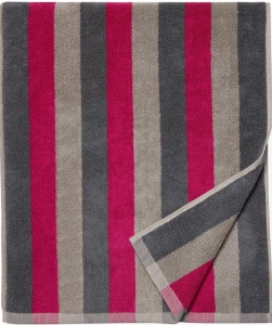 Sferra Mondello Magenta Stripe Beach/Pool Towel - 40X70