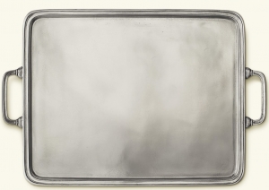 Match Pewter Rectangle Tray w/ Handles - X-Large