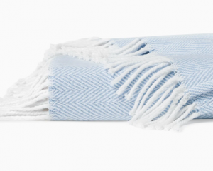 Sferra Celine Throw - White /Sea