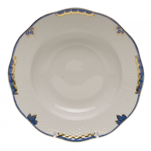 Herend Princess Victoria Blue Rim Soup Plate- 8 "