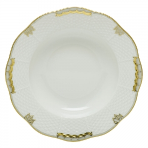 Herend Princess Victoria Gray Rim Soup Plate - 8"
