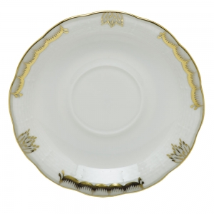 Herend Princess Victoria Gray Tea Saucer -  6"