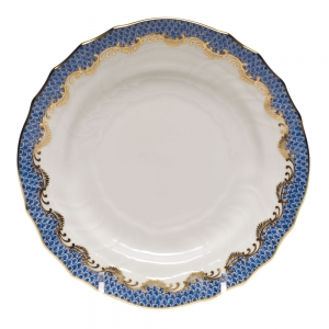 Herend Fishscale Blue Bread And Butter Plate