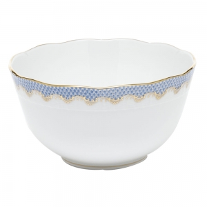 Herend Fishscale Light Blue Round Bowl - 7.5"