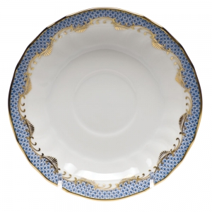 Herend Fishscale Light Blue Canton Saucer