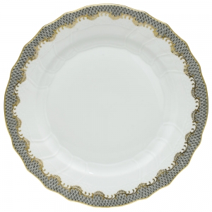 Herend Fishscale Gray Dinner Plate - 10.5"