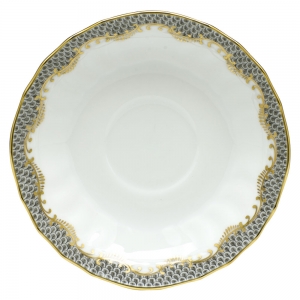 Herend Fishscale Gray Canton Saucer