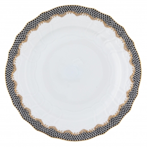 Herend Fish Scale Black Service Plate - 11"