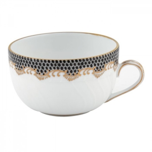 Herend Fish Scale Black Canton Cup - 6 oz.
