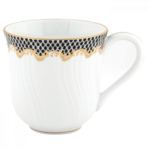 Herend Fish Scale Black Mug - 10oz.