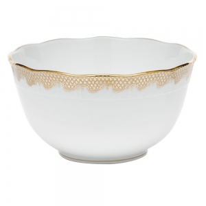Herend Fishscale Gold Round Bowl