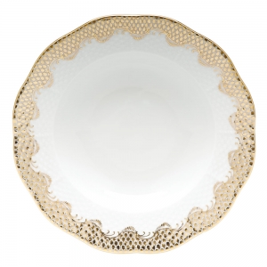 Herend Fishscale Gold Rim Soup Plate