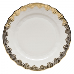 Herend Fishscale Gold Dinner Plate