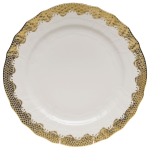 Herend Fishscale Gold Service Plate