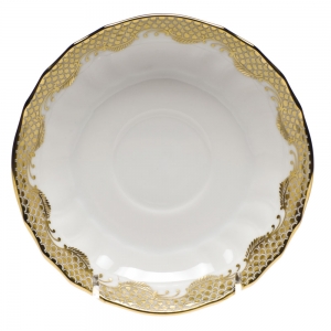 Herend Fishscale Gold Canton Saucer