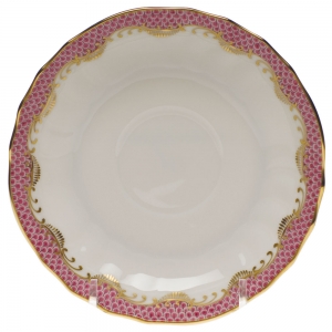 Herend Fishscale Pink Canton Saucer