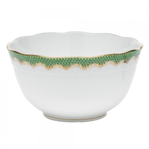 Herend Fishscale Jade Round Bowl - 7.5"