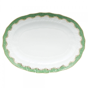 Herend Fishscale Jade Platter - 15"