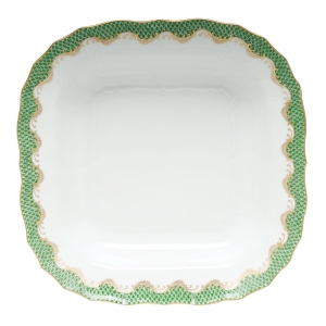 Herend Fishscale Jade Square Fruit Dish