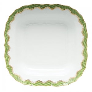 Herend Fishscale Evergreen Square Fruit Dish