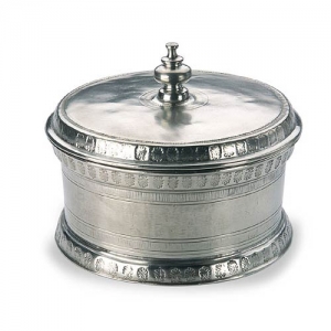 Match Pewter Round Engraved Box
