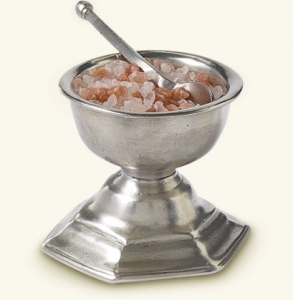 Match Pewter Footed Salt Cellar w/ Spoon