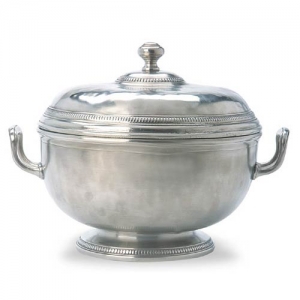 Match Pewter Beaded Round Tureen