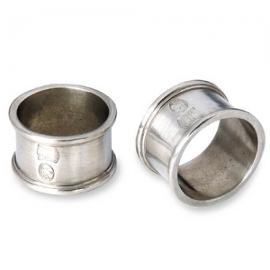 Match Pewter Round Napkin Ring, Pair
