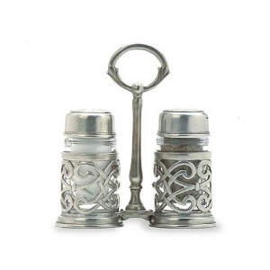 Match Pewter Cutwork Salt & Pepper Caddy