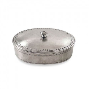 Match Pewter Oval Lidded Box - Large