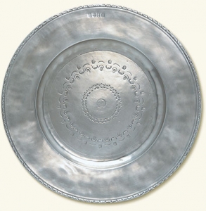 Match Pewter Engraved Round Platter - 17.3"
